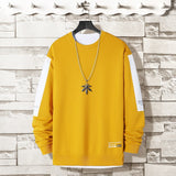 Oversized Crewneck Sweatshirt Men 2021 Spring Solid Hip Hop Japanese Streetwear Pullovers Hoodie Sweatshirts Male