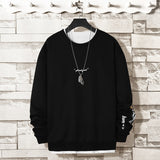 Oversized Crewneck Sweatshirt Men 2021 Spring Solid Hip Hop Japanese Streetwear Pullovers Hoodie Sweatshirts Male