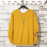 Oversized Crewneck Sweatshirt Men 2021 Spring Solid Hip Hop Japanese Streetwear Pullovers Hoodie Sweatshirts Male