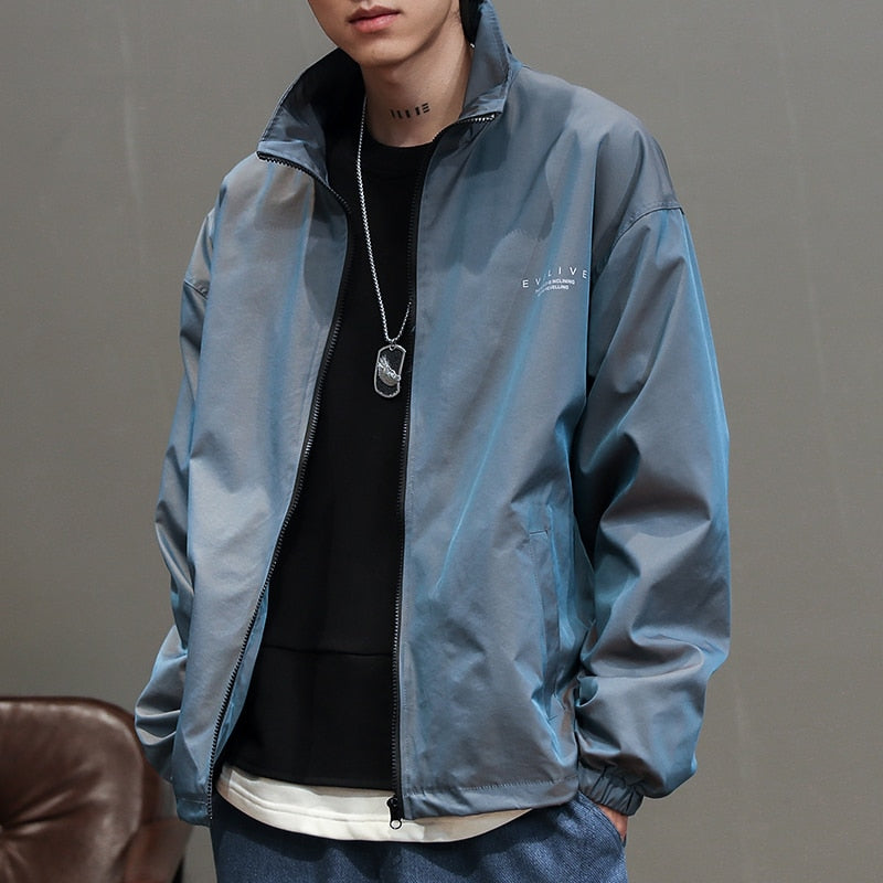 The spring of 2021 the new gradient coat male tide loose tooling  handsome personality