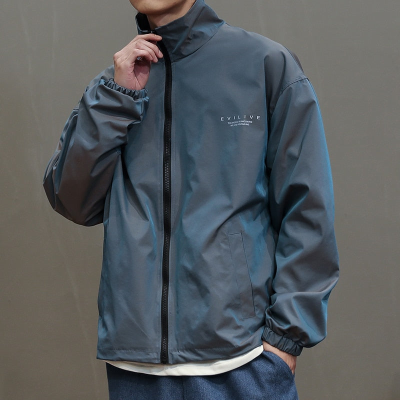 The spring of 2021 the new gradient coat male tide loose tooling  handsome personality