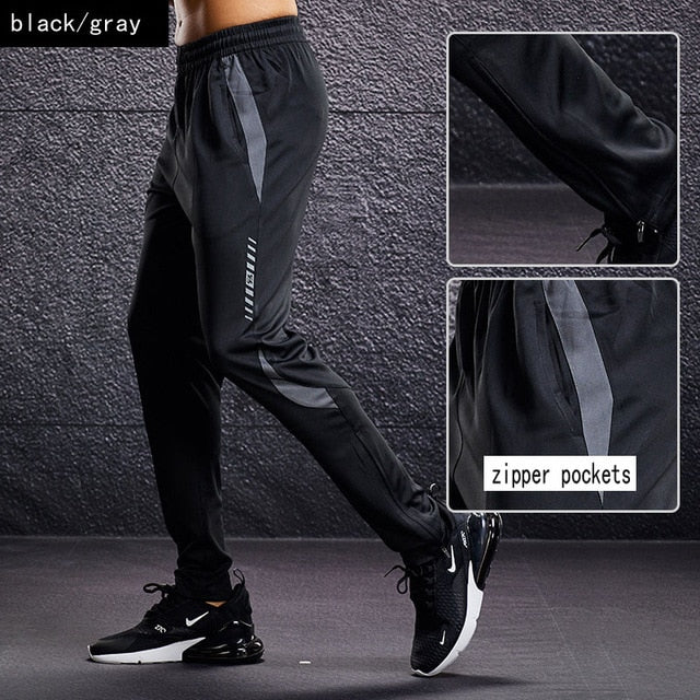 Men Sport Pants Running Pants With Zipper Pockets Training and Jogging Men Pants Fitness Pants For Men Sportwear