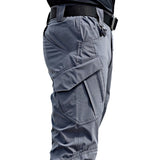New Mens Tactical Pants Multiple Pocket Elasticity Military Urban Commuter Tacitcal Trousers Men Slim Fat Cargo Pant
