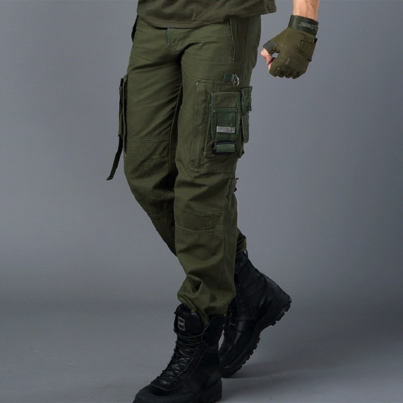 CARGO PANTS Overalls Male Men's Army Clothing Work Many Pocket Combat Army Style Men Straight Trousers