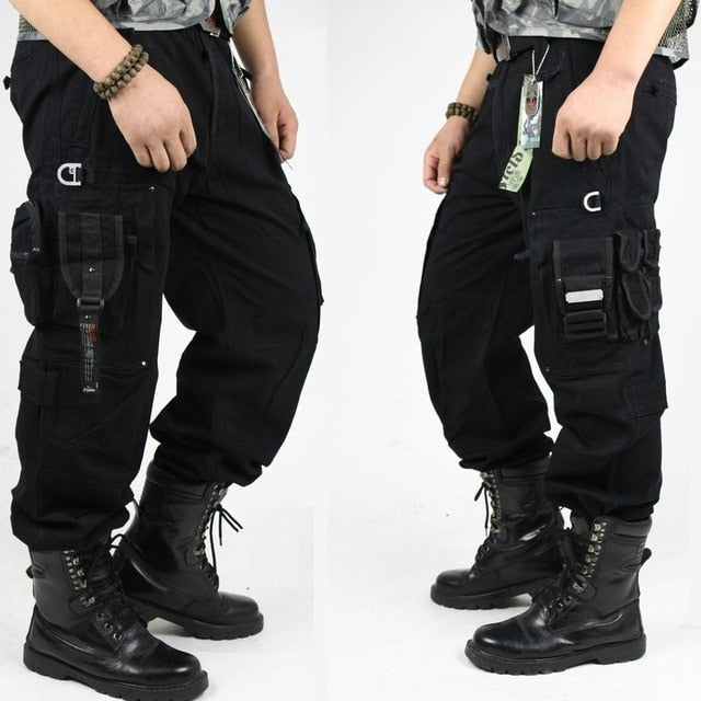 CARGO PANTS Overalls Male Men's Army Clothing Work Many Pocket Combat Army Style Men Straight Trousers