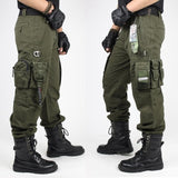 CARGO PANTS Overalls Male Men's Army Clothing Work Many Pocket Combat Army Style Men Straight Trousers