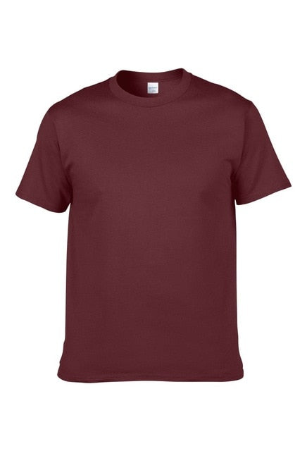 2021 Brand New 100% Cotton Mens T-Shirt O-Neck Short Sleeve Top Tee For Male