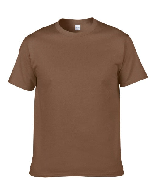 2021 Brand New 100% Cotton Mens T-Shirt O-Neck Short Sleeve Top Tee For Male