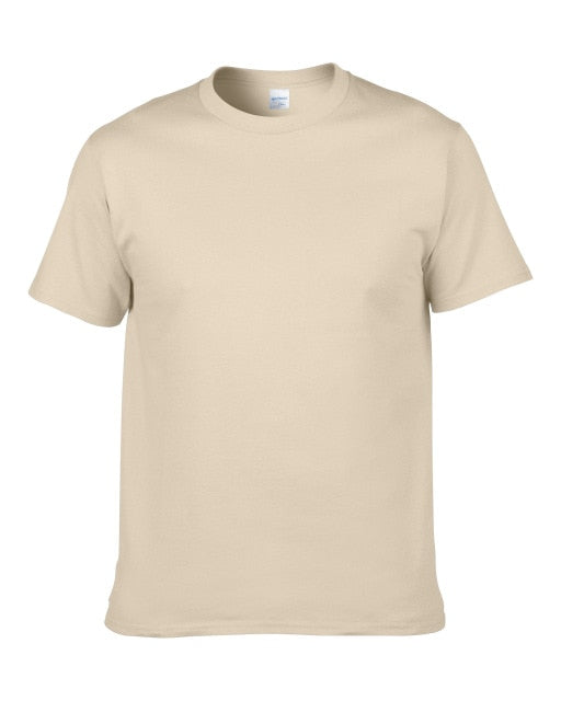 2021 Brand New 100% Cotton Mens T-Shirt O-Neck Short Sleeve Top Tee For Male