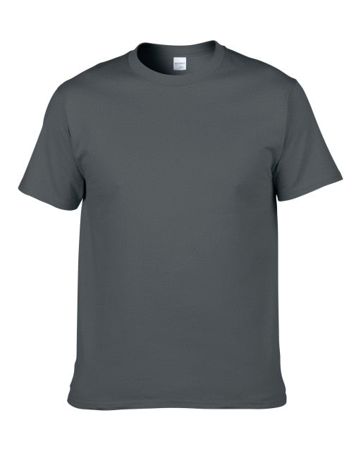 2021 Brand New 100% Cotton Mens T-Shirt O-Neck Short Sleeve Top Tee For Male