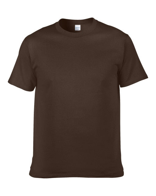 2021 Brand New 100% Cotton Mens T-Shirt O-Neck Short Sleeve Top Tee For Male