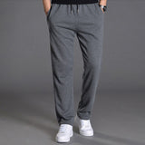 Men Autumn Summer Sports Running Pants Pockets Training Elastic Waist Jogging Casual Trousers Sweatpants Solid