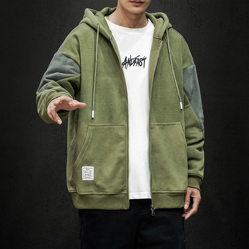 Men's Oversized Hoodie Oversize for Men Black Man Hoody Coat Men Polyester Sweatshirt Hooded