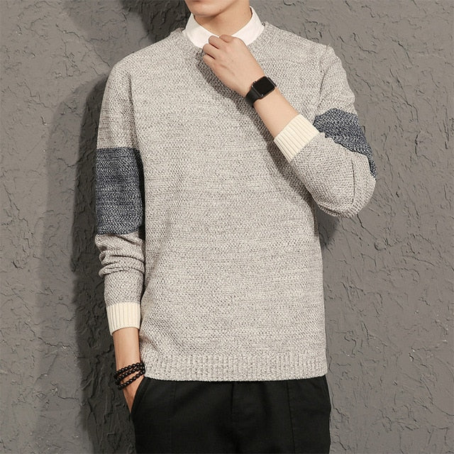 2021 New Sweater Men Long Sleeves Autumn Winter Pullover Knitted O-Neck