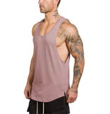 Cotton Singlets Bodybuilding Stringer Tank Top Men Fitness Shirt Muscle Vest