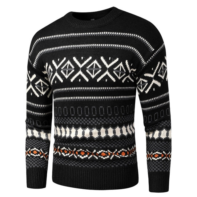 Men 2021 Spring New Vintage Style Warm Sweater Pullovers Men Fashion Thick