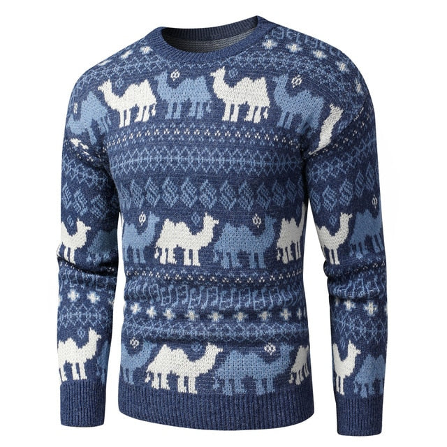 Men 2021 Spring New Vintage Style Warm Sweater Pullovers Men Fashion Thick