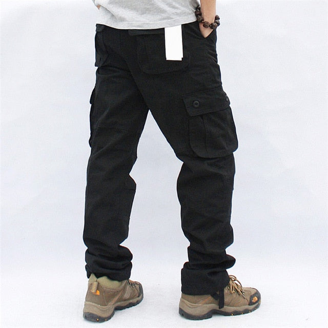 Overalls Men Cargo Pants Casual Multi Pockets Military Tactical Work Pants Pantalon Hombre Streetwear Army Straight Trousers