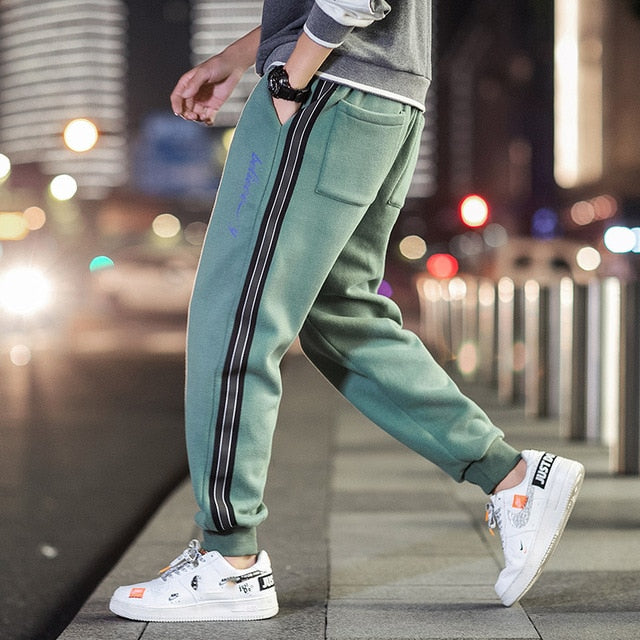 2021 Spring Autumn Black GREEN Men Pants Fashions Joggers Casual Sweatpants Track Men'S Sweat Trouser
