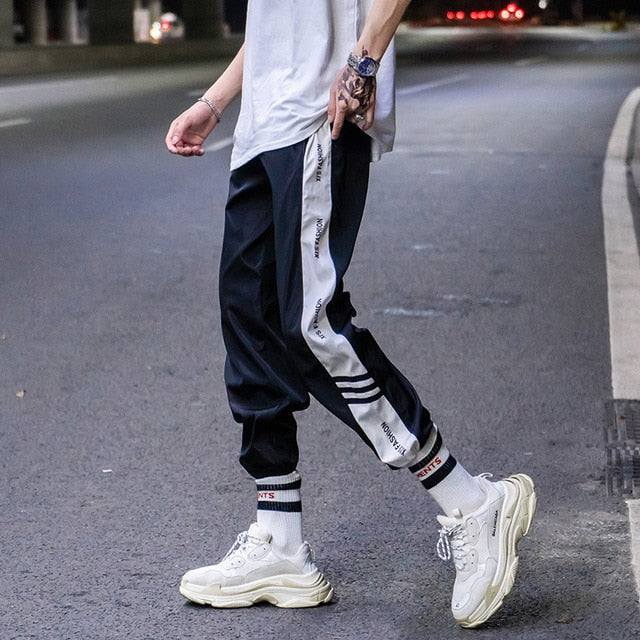 Mens Leggings Pants with Japanese Anime Print Joggers Sweatpants for Fall Fashion Drawstring Sport Streetwear Hip Hop Harem Pant