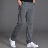 Men Autumn Summer Sports Running Pants Pockets Training Elastic Waist Jogging Casual Trousers Sweatpants Solid