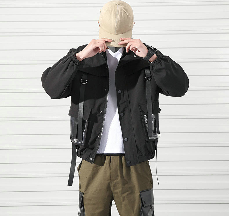 2021 Men Military Jacket Coats Casual Pockets Men's Overalls Bomber Jacket Hip Hop Streetwear Man Outwear