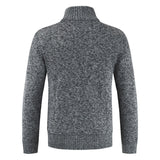 Autumn Winter New Men's Jacket Slim Fit Stand Collar Zipper Jacket Men Solid Cotton Thick Warm Jacket Men