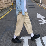 2021 Men's Simple Leisure Mens Cotton Harem Pants Loose Fashion Trend Black Color Casual Pants Male Trousers