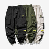 2021 New Hip Hop Joggers Cargo Pants Men Harem Pants Multi-Pocket Ribbons Man Sweatpants Streetwear Casual