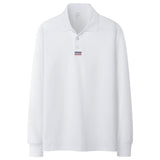 Men Fashion Polo Shirts Men's Casual Wild Polo Shirt Autumn New Solid Color Lapel Long Sleeves Polo Shirts Male