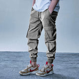 Mens Cargo Pants Elastic Multiple Pocket Military Male Trousers Outdoor Joggers Pant Joggers Trousers Fashion Harajuku Men Pants