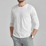 Long Sleeve T-Shirts Men Women 100% Cotton Summer Short Tees Solid Basic Soft Male