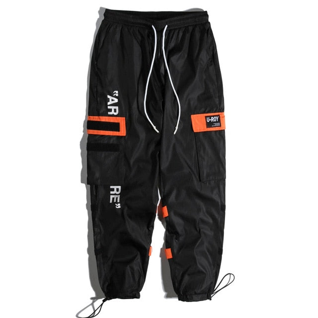 Men's Side Pockets Cargo Harem Pants 2021 Hip Hop Casual Male Tatical Joggers Trousers Fashion Casual Streetwear Pants