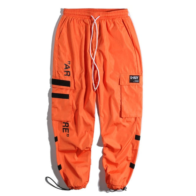 Men's Side Pockets Cargo Harem Pants 2021 Hip Hop Casual Male Tatical Joggers Trousers Fashion Casual Streetwear Pants