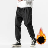 2021 New Fashion Winter Thick Fleece Warm Casual Pants Men Streetwear Multi-Pockets Cargo Jogger Pants