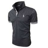 New 2021 Fashion Summer T Shirt Men Short Sleeved Male Turndown Collar Casual Colors T-Shirts Men Clothing
