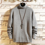 New Men's Sweater Winter Turtleneck Pullover Fashion Designer Mens Long Sleeve