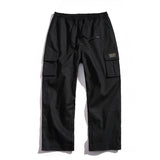 2021 Men Multi-pocket Elastic Waist Design Harem Pant Street Punk Hip Hop Red Casual Trousers Joggers Male Army Cargo Pants
