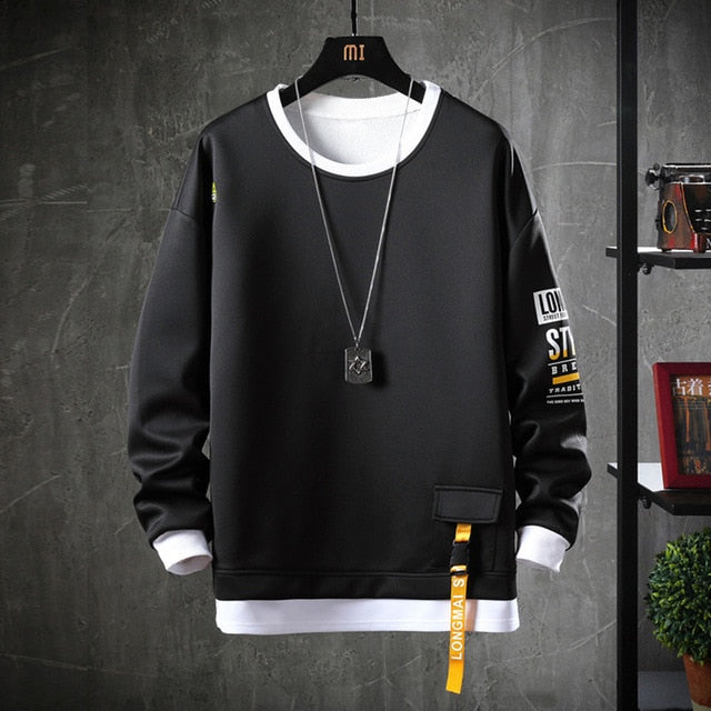 2021 Solid Color Sweatshirt Men Harajuku Autumn Spring Hoody Casual Cotton Sweatshirts Men Streetwear Clothes