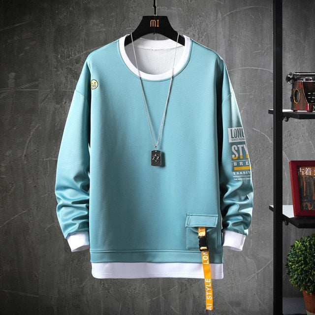 2021 Solid Color Sweatshirt Men Harajuku Autumn Spring Hoody Casual Cotton Sweatshirts Men Streetwear Clothes