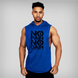 Clothing Mens Bodybuilding Hooded Tank Top Cotton Sleeveless Vest Sweatshirt Fitness Workout Sportswear Tops Male