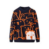 Cartoon Bear Sweater Men Winter Men's Clothing Fashion Long Sleeve Knitted Pullover Sweater 2021 New Cotton
