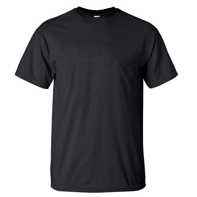 T-Shirts Cotton Summer Top Short Sleeves Tees Black