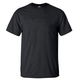 T-Shirts Cotton Summer Top Short Sleeves Tees Black