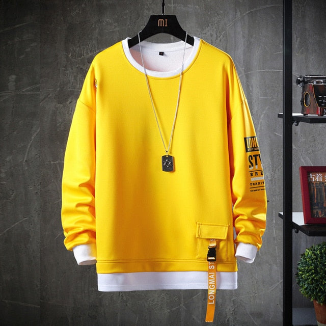 2021 Solid Color Sweatshirt Men Harajuku Autumn Spring Hoody Casual Cotton Sweatshirts Men Streetwear Clothes