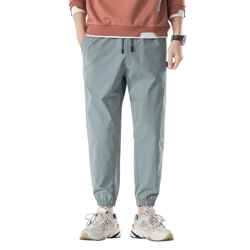 Men's Casual Pants 2021 Pencil Pants Elastic Waist Harem Joggers Ankle-length Male Trousers Sweatpants