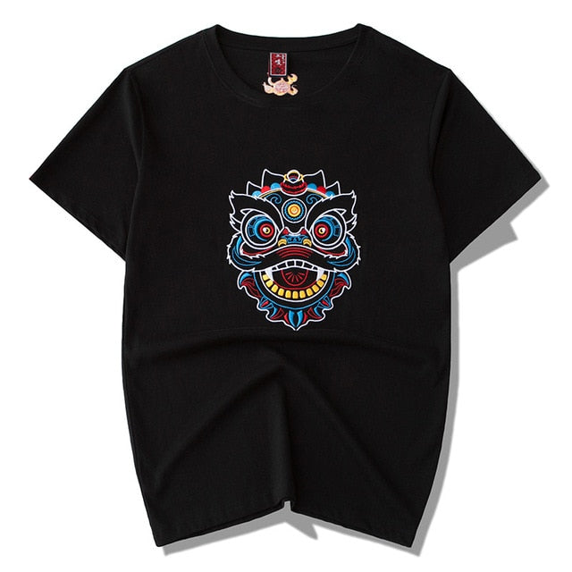 New Popular brand short sleeve men short sleeve summer hip hop T-shirt Chinese style lovers