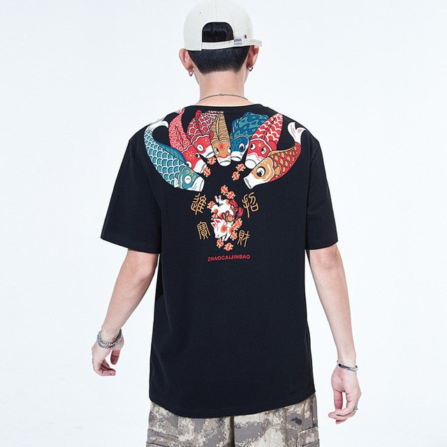 New Popular brand short sleeve men short sleeve summer hip hop T-shirt Chinese style lovers