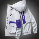 Spring Autumn Streetwear Jackets Men Hooded Casual Loose Print Windbreaker Jacket Male Hip Hop Coat homme