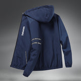 Spring Autumn Streetwear Jackets Men Hooded Casual Loose Print Windbreaker Jacket Male Hip Hop Coat homme